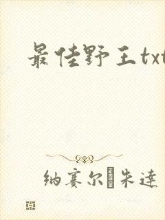 最佳野王txt