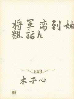 将军脔到她哭h粗话h