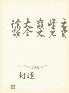 徐大巅峰之路小说全文免费阅读