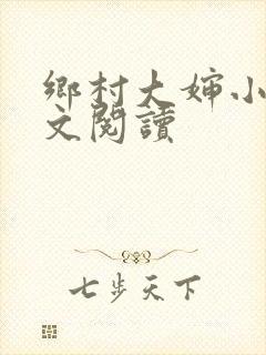 乡村大婶小说全文阅读