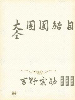 大团圆结目录大全