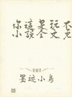 你这是玩不起呀小说全文免费阅读