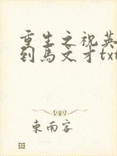 重生之祝英台遇到马文才txt