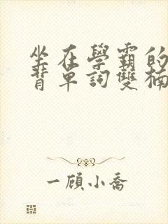 坐在学霸的鸡上背单词双楠