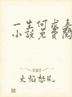 一生何求秦菲雪小说免费阅读