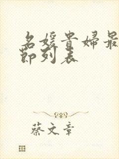 名媛贵妇最新章节列表