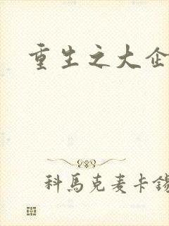 重生之大企业家