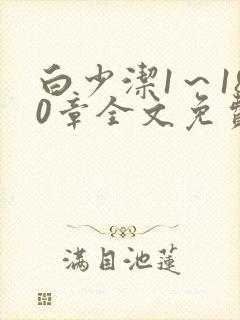 白少洁1～180章全文免费