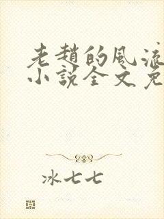 老赵的风流人生小说全文免费阅读