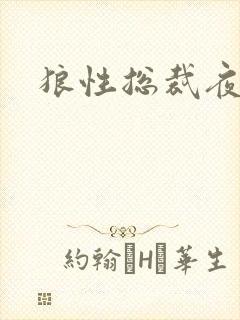 狼性总裁夜欢宠