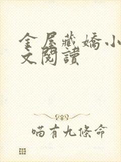 金屋藏娇小说全文阅读