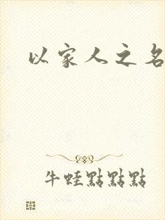 以家人之名小说