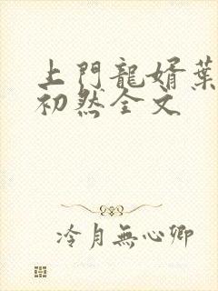 上门龙婿叶辰萧初然全文