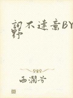 词不达意BY咩野