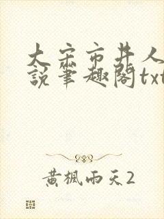 大宋市井人家小说笔趣阁txt