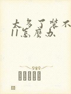 太多了装不下h11怎么办