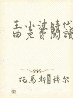 王小波时代三部曲免费阅读