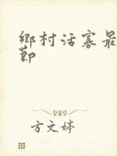 乡村活寡最新章节