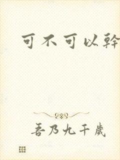 可不可以干湿你