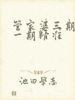 管家婆三期必开一期精准