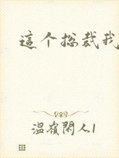 这个总裁我要了