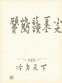 顾帆苏夏小说免费阅读全文