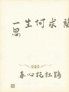 一生何求 兰思思