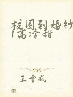 校园到婚纱1V1高冷甜