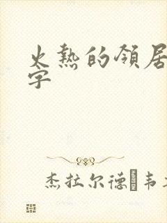 火热的领居中文字