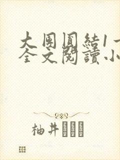 大团圆结1一6全文阅读小说