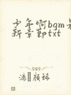 少年啊bgm最新章节txt