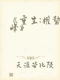 《重生:权势巅峰》