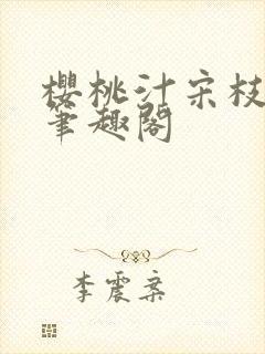 樱桃汁宋枝江野笔趣阁