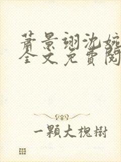 萧景翊沈婉小说全文免费阅读