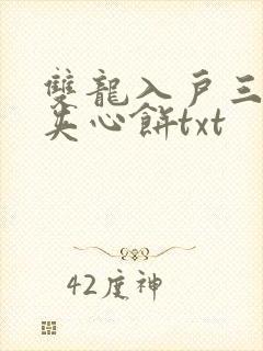 双龙入户三人行夹心饼txt