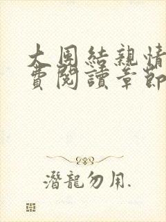 大团结亲情会免费阅读章节