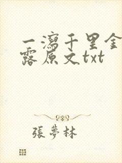 一泻千里金银花露原文txt