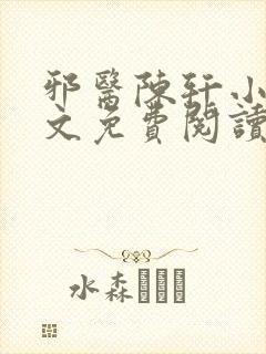 邪医陈轩小说全文免费阅读