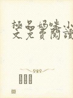 极品妈咪小说全文免费阅读