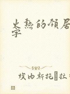 火热的领居中文字