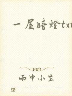 一屋暗灯txt