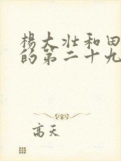 杨大壮和田桂花的第二十九