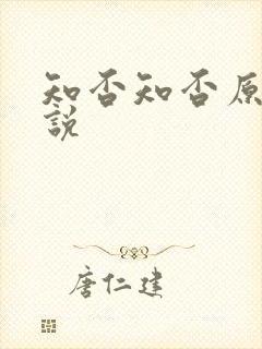 知否知否原著小说