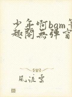 少年啊bgm笔趣阁无弹窗免费