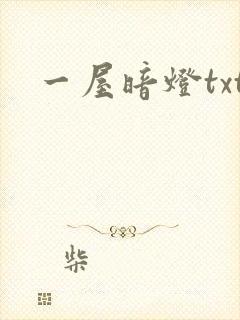 一屋暗灯txt