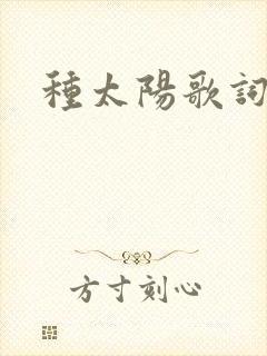 种太阳歌词