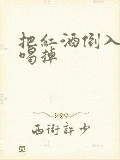 把红酒倒入b里喝掉