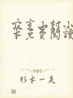 寂寞山村小说全本免费阅读