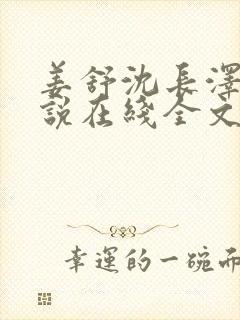 姜舒沈长泽的小说在线全文免费阅读笔趣阁