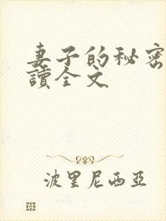 妻子的秘密免费读全文